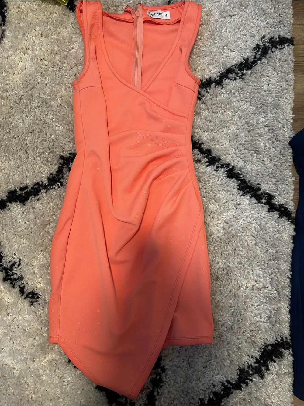 Tiger Mist Coral Sleeveless Mini Dress